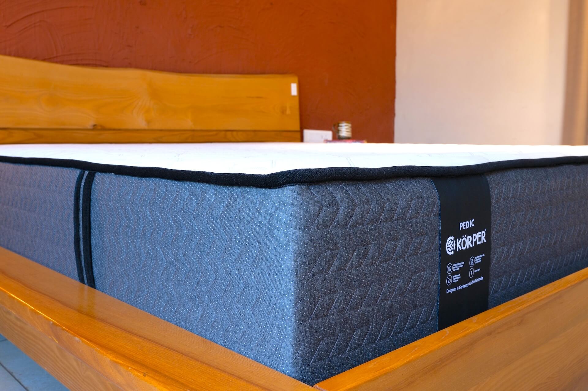 Pedic - Corner view showing premium construction